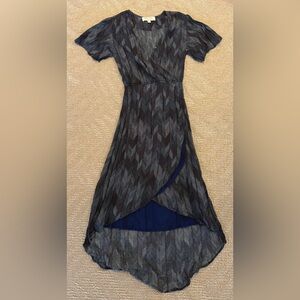 Anthropologie Cloth and Stone Dark Blue and Gray High Low Dress